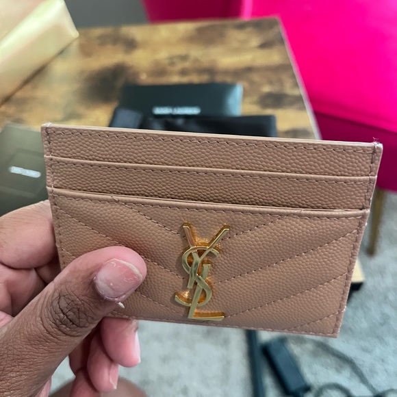Saint Laurent card holder vintage peach - Picture 7 of 8